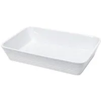 kuchenprofi plat rectangulaire en porcelaine - 20x12x6 cm - blanc