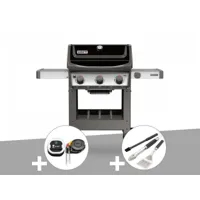 barbecue gaz weber spirit ii e-310 + plancha + thermomètre igrill 3 + kit ustensiles 3 pièces better