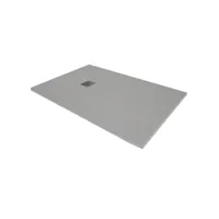 receveur de douche en résine extra plat à poser 90x180cm - ciment (gris) - rio
