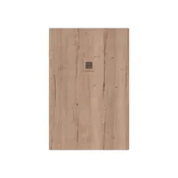 receveur de douche 80x160 cm extra plat dekor en résine finition bois brut