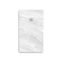 receveur de douche en résine extra plat à poser 100x100cm - marble poli - origine