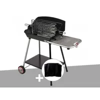 barbecue horizontal et vertical excel grill somagic + housse