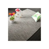 tapis intérieur & extérieur - bornéo silver - galon anthracite - 200 x 200 cm