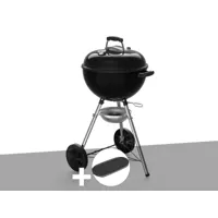 barbecue à charbon weber original kettle e-4710 47 cm + plancha