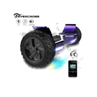 hitway gyropode bluetooth hummer 8.5 pouces, balance board suv tout-terrain 700w, bluetooth et led, smart scooter électrique auto-équilibrage violet chromé ylk-hm2-e1-zise-ly-app