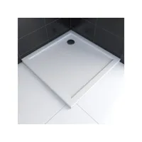 receveur de douche a poser extra plat en acrylique blanc carre 70x70 cm bac de douche