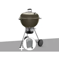 barbecue à charbon weber master-touch gbs c-5750 57 cm smoke grey avec housse