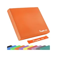 movit® balance pad tapis d'entaînement - coussin d'équilibre orange avec bande d´entraînement