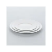 plat ovale blanc en porcelaine apulia l 240 à 360 mm - lot de 6 - stalgast -          porcelaine                   l 360 mm