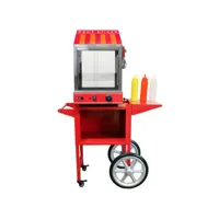 kukoo cuiseur vapeur pour hot dog avec chariot assorti 24228