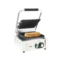 vidaxl grill pour panini rainuré acier inoxydable 1800 w 32x41x19 cm