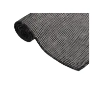 vidaxl tapis à tissage plat d'extérieur 80x150 cm gris