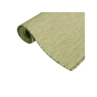 vidaxl tapis à tissage plat d'extérieur 140x200 cm vert