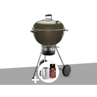 barbecue à charbon weber master-touch gbs c-5750 57 cm smoke grey avec kit d'allumage