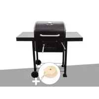 barbecue à charbon char-broil performance charcoal 2600 + kit pierre pizza