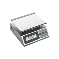 balance de cuisine professionnelle inox avec ecran digital - 10 kg -  - inox 248x253x132mm