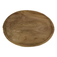 plat en bois - teck - bois naturel - 38 x 2 x 38 cm