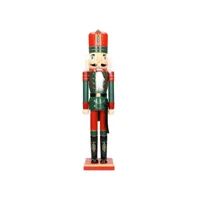 casse-noisette soldat en bois décoration de noël traditionnel chapeau rouge 50cm 490005794