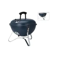 progarden barbecue en forme de boule 37 cm bleu foncé