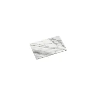 planche à découper rectangulaire en marbre blanc - 30.5x20cm