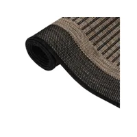 vidaxl tapis à tissage plat d'extérieur 120x170 cm marron foncé
