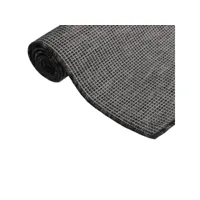 vidaxl tapis à tissage plat d'extérieur 140x200 cm gris