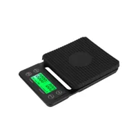 balance de cuisine électronique portable avec minuterie pour café filtré - balance de cuisine pour peser les aliments noire 5kg/0.1