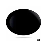 plat à gratin luminarc diwali noir verre 35 x 24 cm (6 unités)
