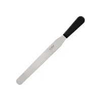 spatule flexible professionnelle noire à lame droite - 255 mm - hygiplas -  - inox 255