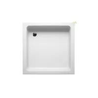 receveur de douche acrylique carré riho saturnus 90x90x15,5 cm - sans siphon dc04