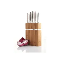 bloc couteau forme 5 pièces en bamboo uni r01000k436k21