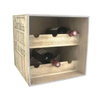 cave à vin en bois 6 bouteilles bistrot cuvée du jour