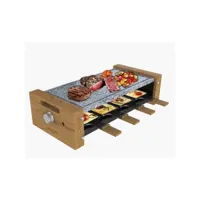 raclette cecotec cheese&grill 8600 wood allstone bois, 1200 w, desing amovible, thermostat ajustable