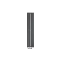 ml-design radiateur à panneaux monocouche 1600x300 mm anthracite raccord central avec garniture de raccord mural forme d'angle multiblock thermostat design radiateur de salle de bains vertical radiateur design radiateur plat chauffage