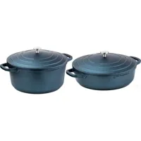 westinghouse - série performance - casserole 28 cm + poele 28 cm - bleu bundel 10 - blauw
