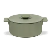 serax - surface marmite en fonte avec couvercle, 3 litres, vert