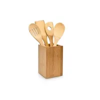 ustensile de cuisine relaxdays 10014471 set de 5 pièces ustensile de cuisine cuillère spatule bambou