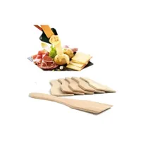 ustensile de cuisine generique 6 spatules en bois special raclettes anti rayure cuisine