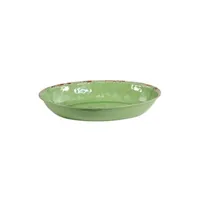plat / moule l2g plat melamine creux vert ovale gamme casablanca - - - mélaminé420 280x70mm