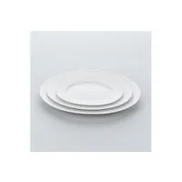 ustensile de cuisine stalgast plat ovale blanc en porcelaine apulia l 240 à 360 mm - x 6 - - - porcelainel 360 mm x175x20mm