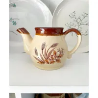 stoneware teapot bouilloire 4-1/2 vintage ferme en céramique boho automne automne