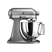 kitchenaid robot pâtissier sur socle 4,8 l gris argent - artisan - 5ksm125ecu
