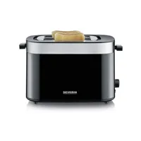 severin toaster 800w 2 tranches inox noir 9264